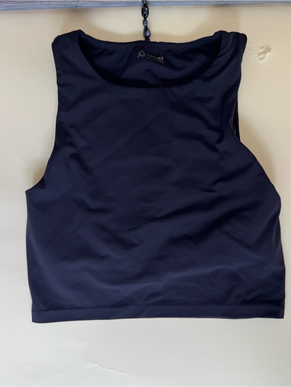 Arie offline High Neck Cropped Top with Built-in Bra